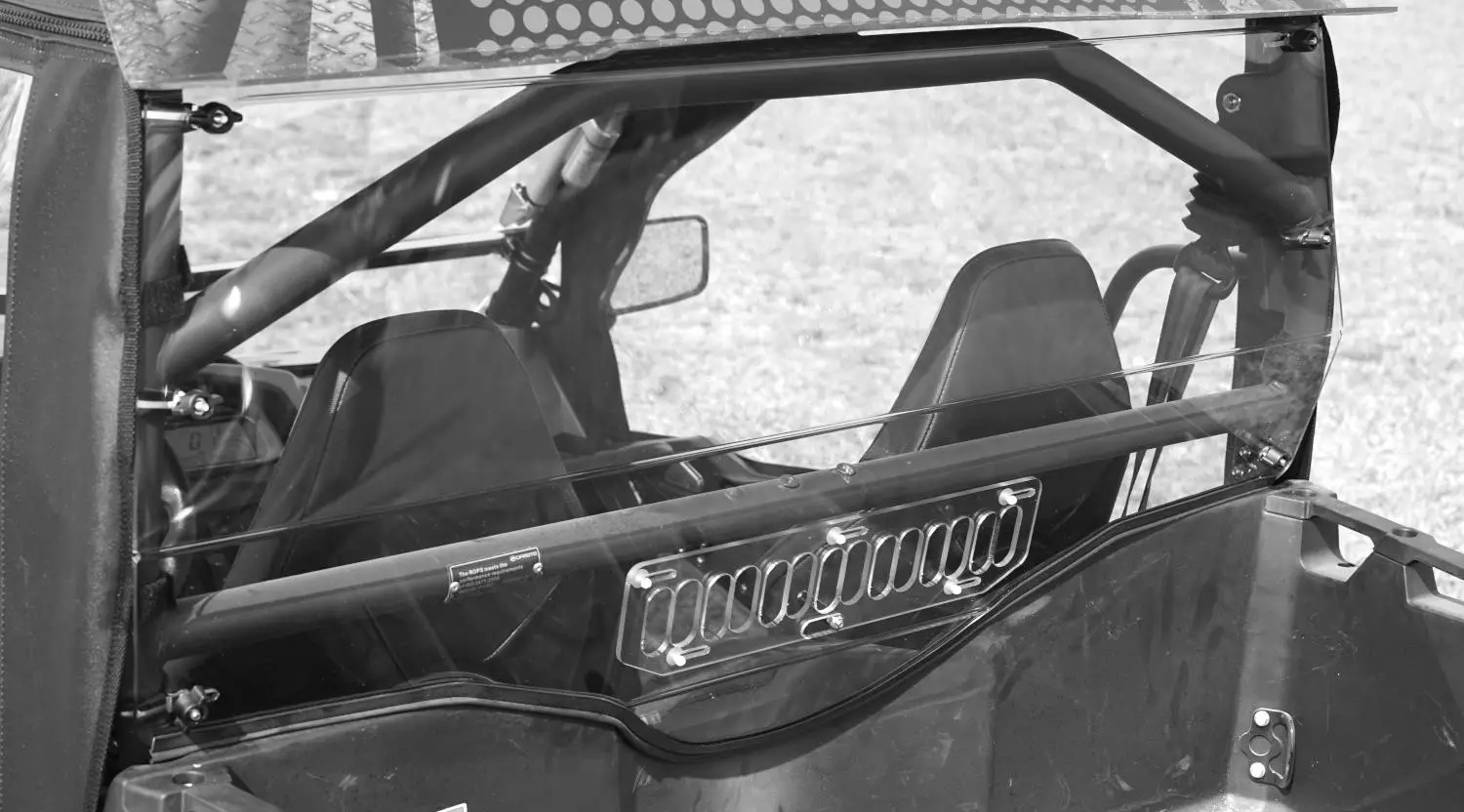 FALCON RIDGE CF 19 Z RW03 2019 and Newer CF Moto Z Force 800 1000 Aero Vent Polycarbonate Rear Window - overview 6