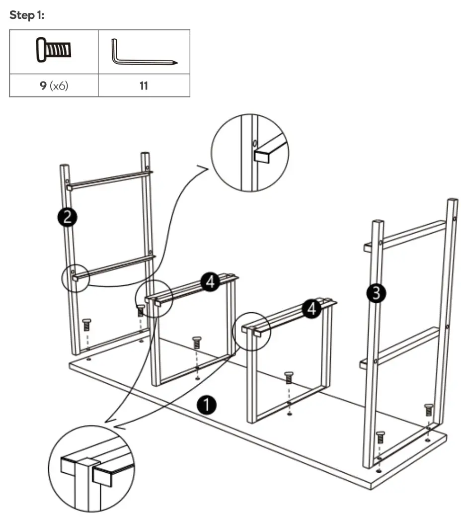 OVELA Drawer Storage Chests - ASSEMBLY step-1