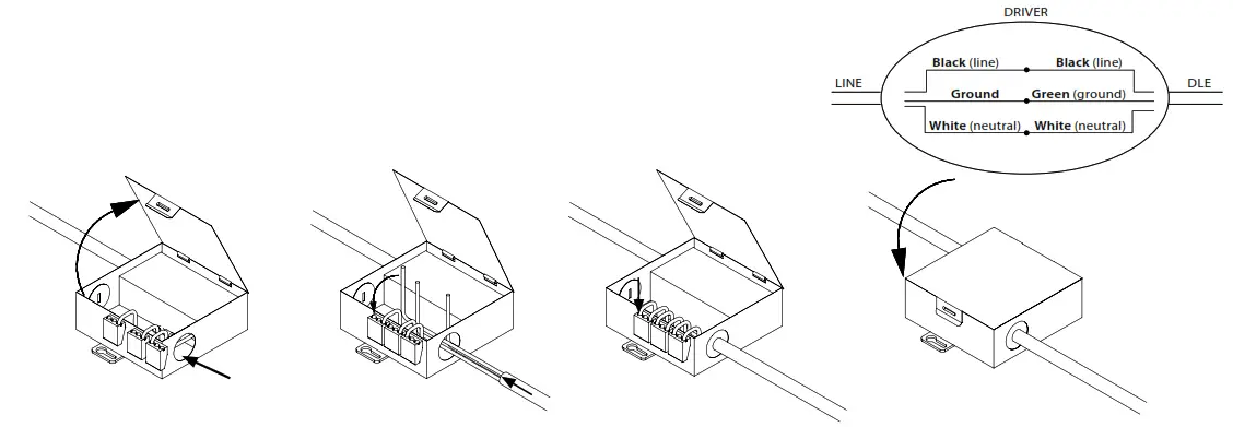 NICOR DLE4 Edge Lit Surface Mount LED Downlight - fig3