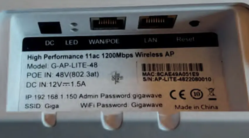 Giga Wave G AP LITE 48 Wireless Access Point - Figure 1
