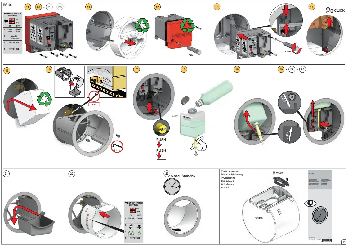 VOLA RS10FB27 Electronic Soap Dispenser in Matte fig 8