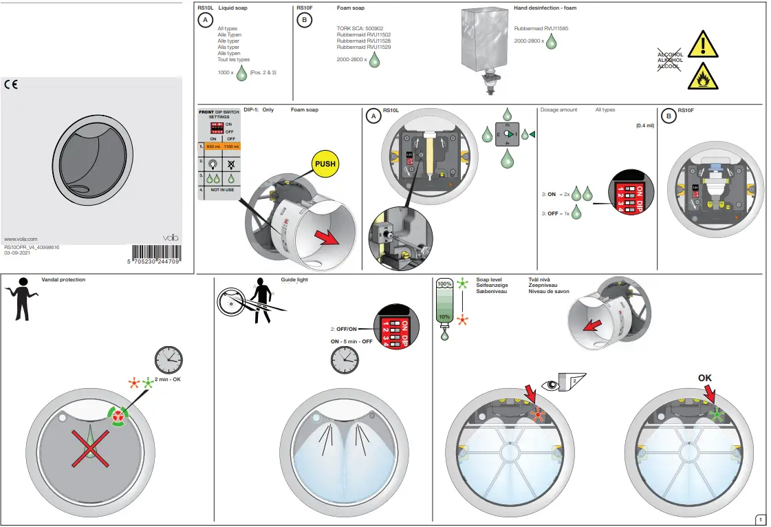 VOLA RS10FB27 Electronic Soap Dispenser in Matte fig 9