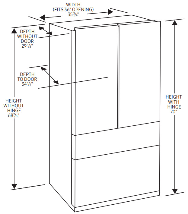 SAMSUNG RF29BB8600 29 cu. ft. 4 French Door Refrigerato - Figure 1