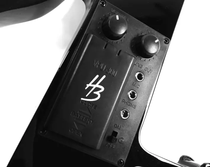 Thomann HBV 870AM RD BK WH BEM Harley Benton electric violin - controls