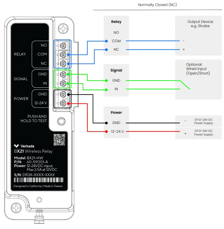 Verkada BX21 Wireless Relay - Normally Closed