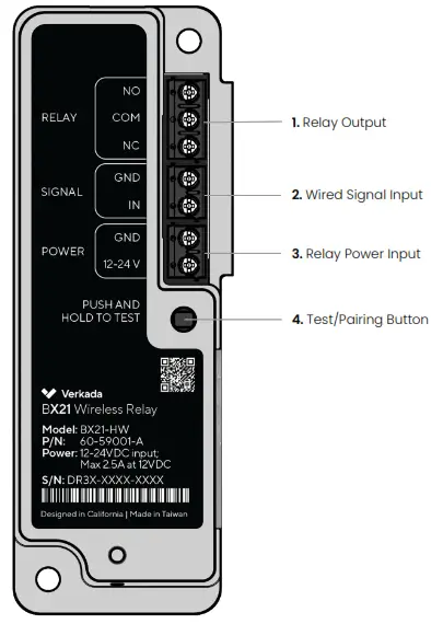 Verkada BX21 Wireless Relay - Relay Output1