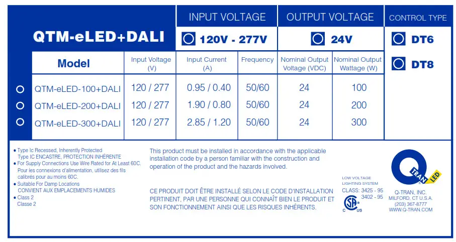 Q-TRAN QTM-eLED+DALI-DT6 LED Power Supply - 3