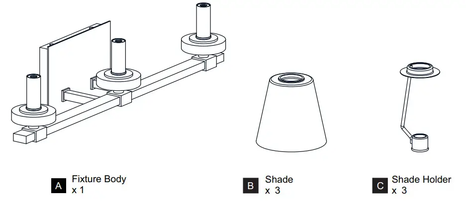 QUOIZEL KLS8623WS 3-Light Weathered Brass Vanity Light - FIg1