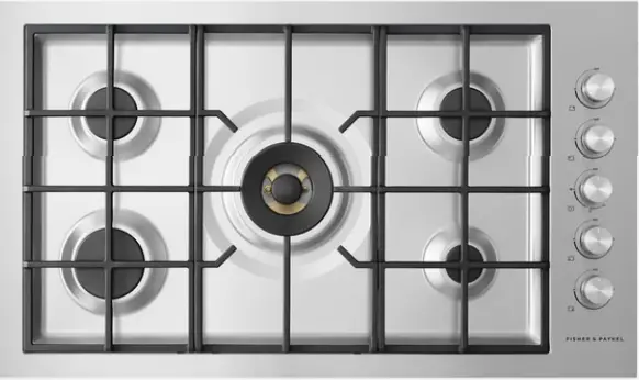 FISHER and PAYKEL CG365DNGRX2 N 36 Inch Gas on Steel Cooktop -