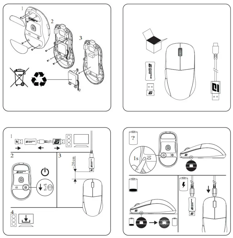 ENDGAME GEAR EGG-XM2WE-BLK XM2we Wireless Gaming Mouse - Fig