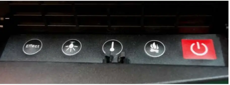 TecFlame Electric Fireplace insert -Control Panel Buttons