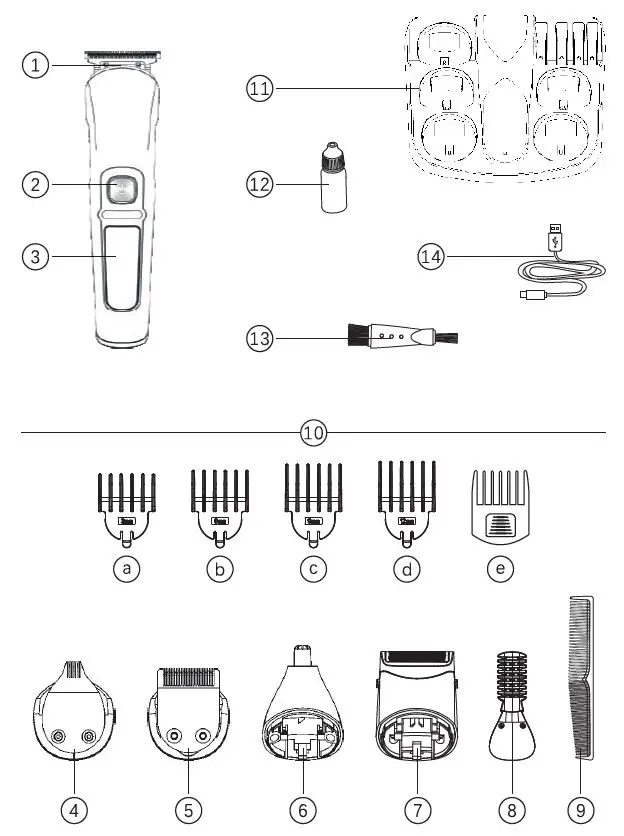Brightup-FK-8688T-( UW0584A )-Beard-Trimmer-for-Men