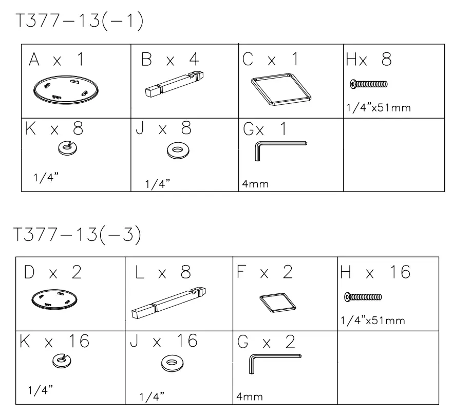 ASHLEY T377 13 Bolanbrook Table-