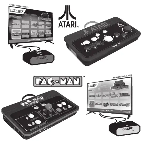 ARCADE1up ATR-E-20650 Atari Couchcade Wireless Retro Game Station