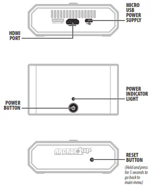 ARCADE1up ATR-E-20650 Atari Couchcade Wireless Retro Game Station - 6
