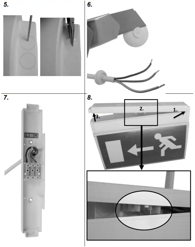 TEKNOWARE TWT TWS90 ESC 90 Emergency Exit Light - MUST BE IN OFF POSITION 6