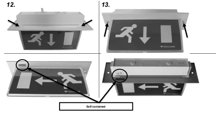 TEKNOWARE TWT TWS90 ESC 90 Emergency Exit Light - MUST BE IN OFF POSITION 8