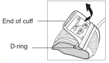 Homedics LDRBPA-060 Deluxe Automatic Blood Pressure Monitor - End of cuff