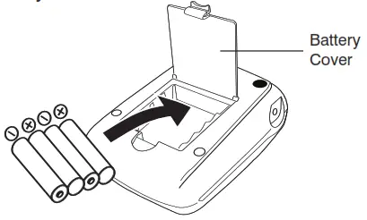Homedics LDRBPA-060 Deluxe Automatic Blood Pressure Monitor - INSTALLING BATTERIES