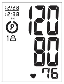 Homedics LDRBPA-060 Deluxe Automatic Blood Pressure Monitor - measurement