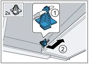 FIG 25 Changing the filter pull-out's limit stop