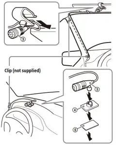 SONY AV RECEIVER XAV-AX560-HOME Installing the microphone