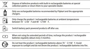 FIG 12 Safety instructions for lithium