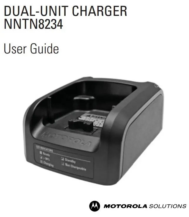 MOTOROLA SOLUTIONS NNTN8234 Dual-Unit Charger User Guide