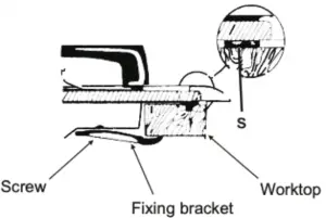 Inserting and fixing the hob