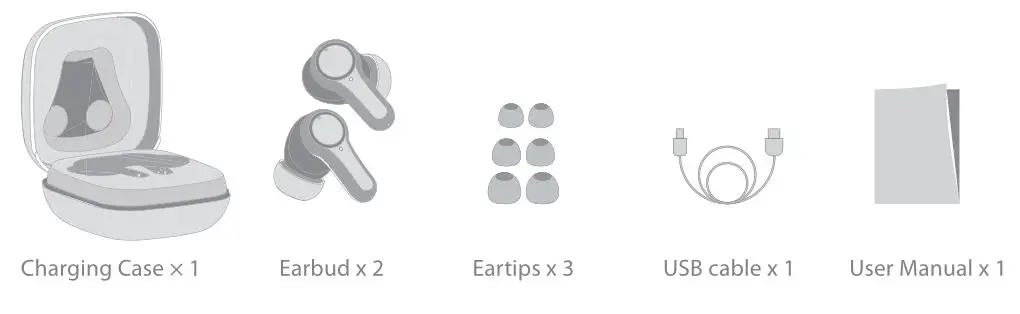 lINDRO H29 ANC True Wireless Earbuds - Packing List