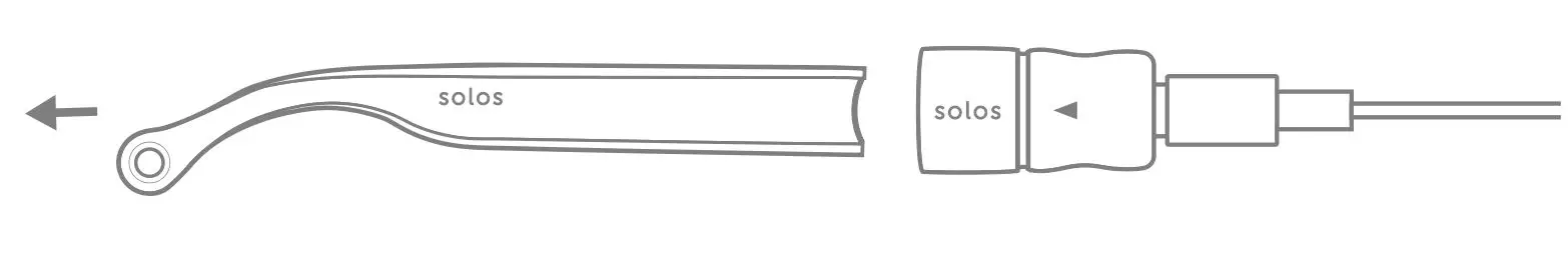 solos AirGo Battery Temple Kit - Step 4 When the temple is fully charged