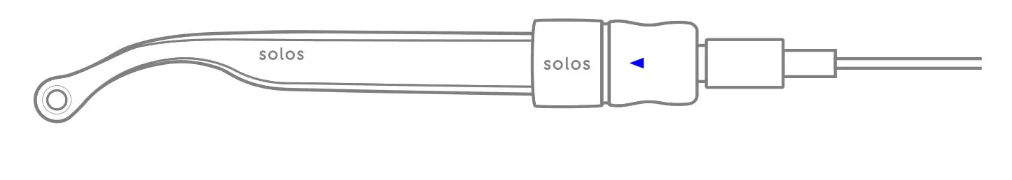 solos AirGo Battery Temple Kit - Until the light turns to blue, the battery temple is fully charge