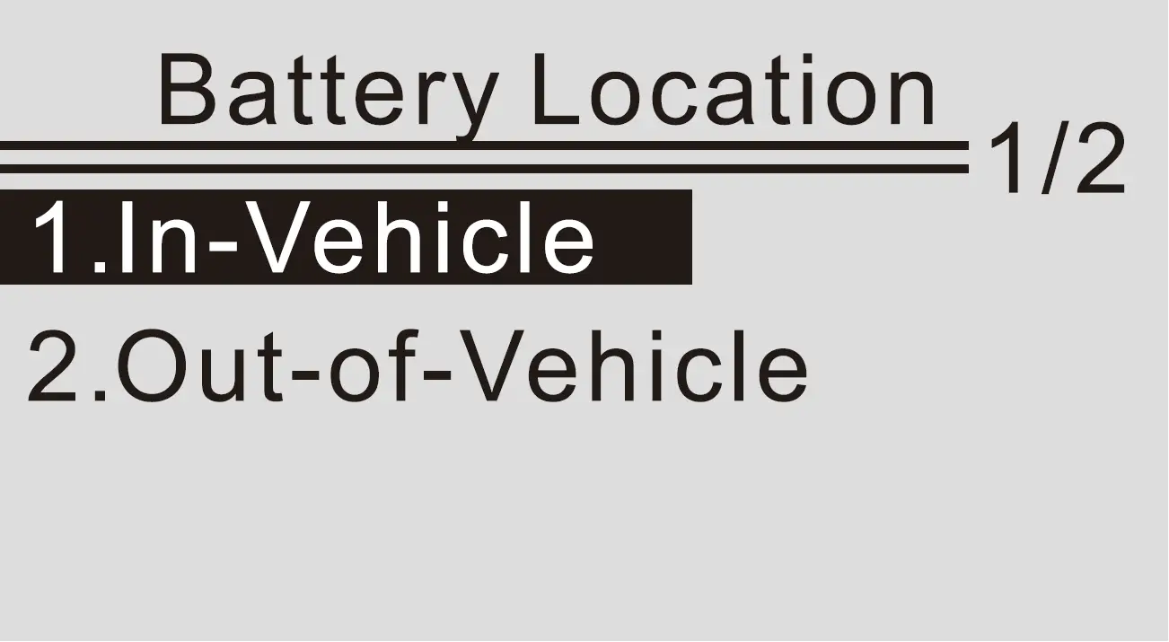 Battery Out of Vehicle Test