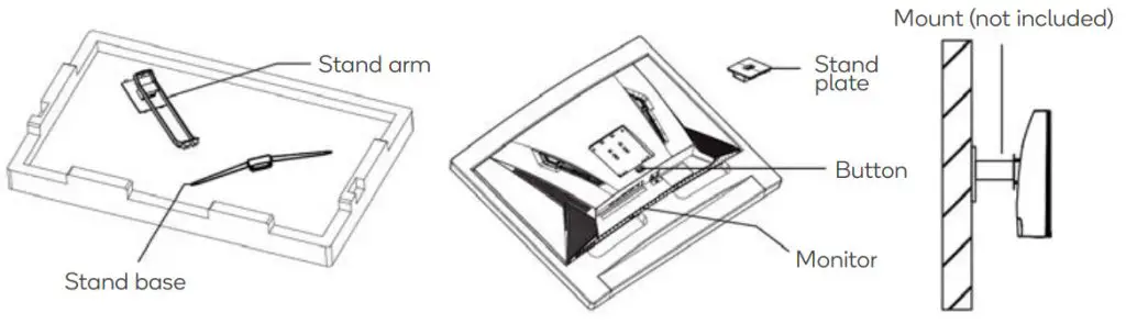 kogan KAMN32F7CSA 32 Full HD Curved Freesync Gaming Monitor -Stand base