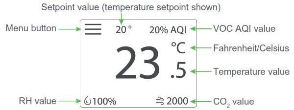 Schneider SpaceLogic Sensors Air Quality Sensors Analog - stoplight