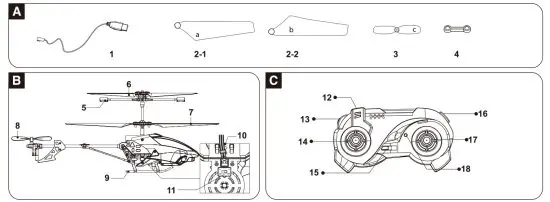 ALPHA GROUP Sky Rover King RC Helicopter -- Hel+