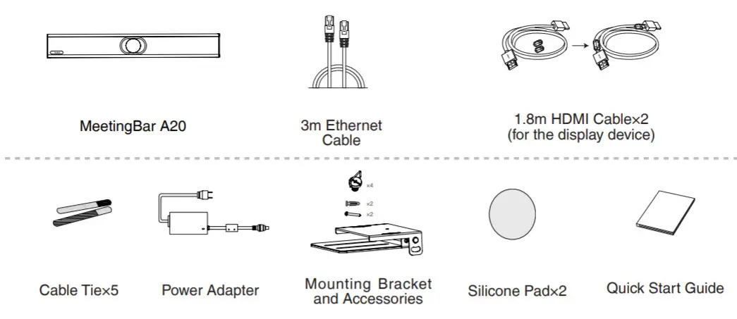 Yealink MeetingBar A20 All in One Video Collaboration Bar - figure 1