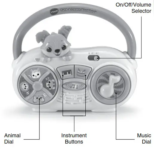 vtech 5333 Tune and Learn Boombox Take-Along Music Toy for Toddlers- INTRODUCTION