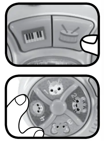 vtech 5333 Tune and Learn Boombox Take-Along Music Toy for Toddlers- Instrument Buttons