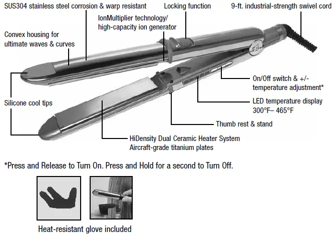 BaByliss PRO BABSS3100T Professional Straightener fig 1