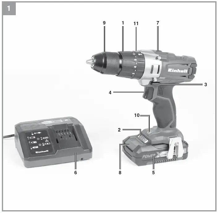 Einhell TE-CD 18-44 Li-i Cordless Impact Drill-1