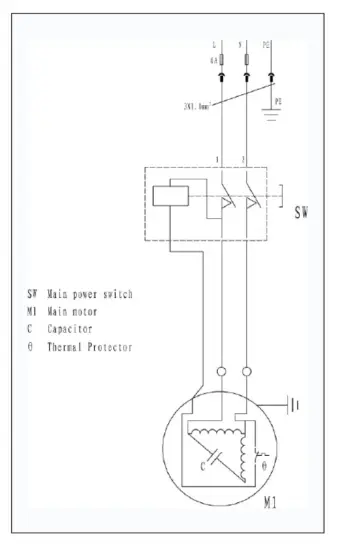 ZIPPER ZI ASA550E Vacuum Extractor - WIRING DIAGRAM