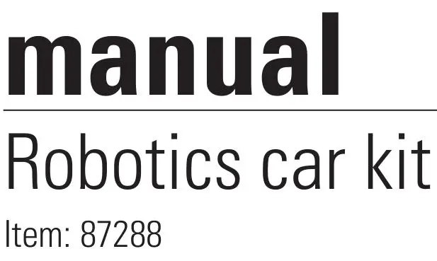 Playknowlogy Robotics car kit Owner's Manual