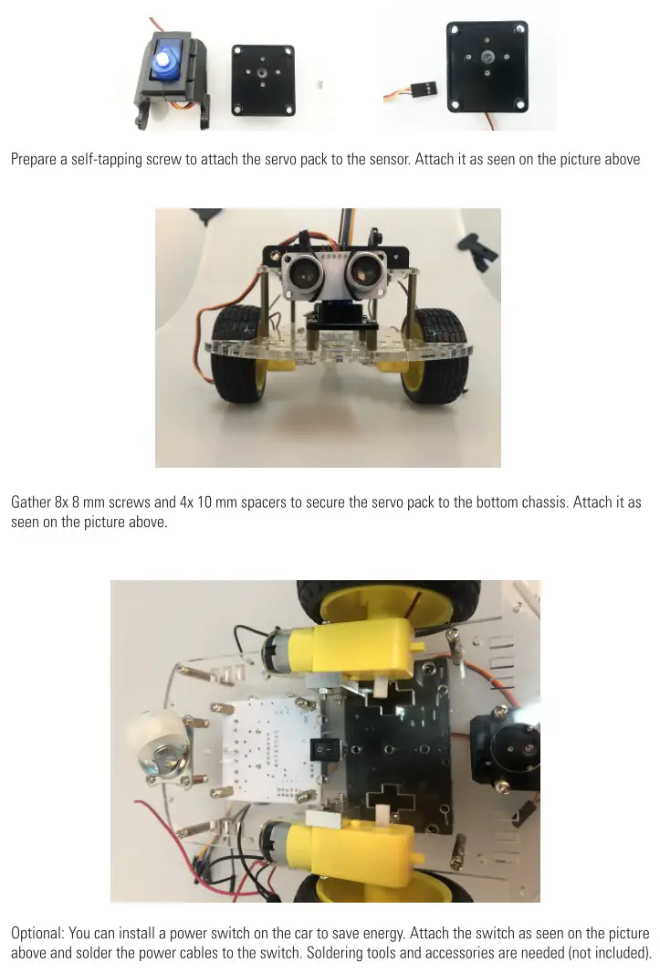 Playknowlogy Robotics car kit - Sensor installation 3