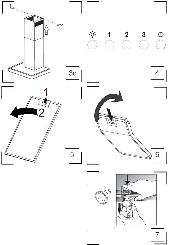 GRAM 3461-90 X Kitchen Extractor Hood-4