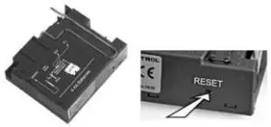 Receiver “RESET” button