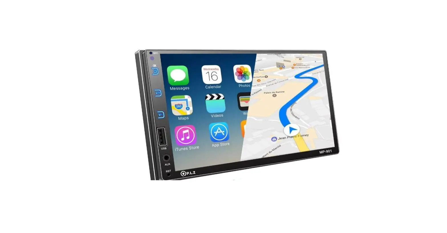 Plz Mp-901 Double Din Bluetooth Car Stereo-7 Inch Hd Capacitive Touchscreen-complete Features/user Guid