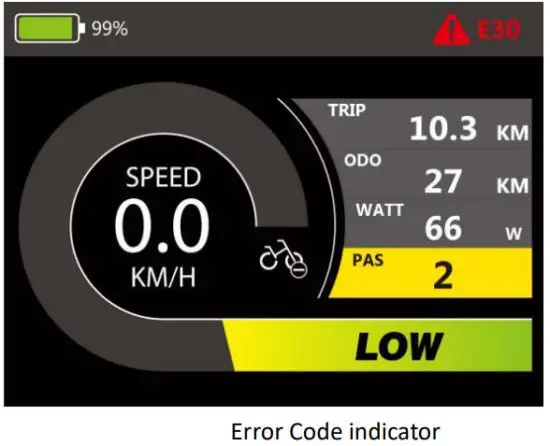 Cyrusher K5242 LCD Display - Error Code