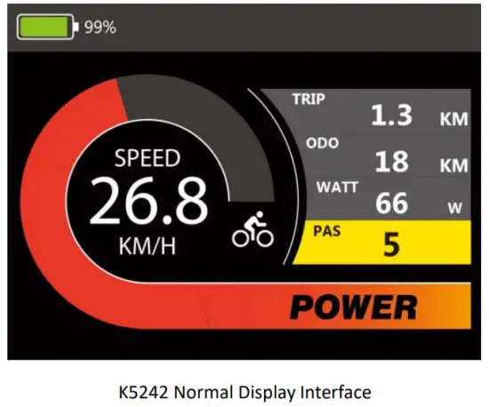 Cyrusher K5242 LCD Display - Normal Display