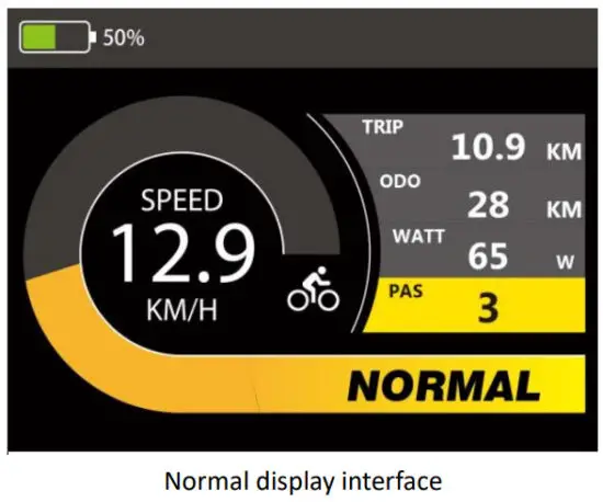 Cyrusher K5242 LCD Display - Normal display interface